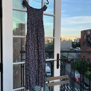 LF off the shoulder maxi slit dress